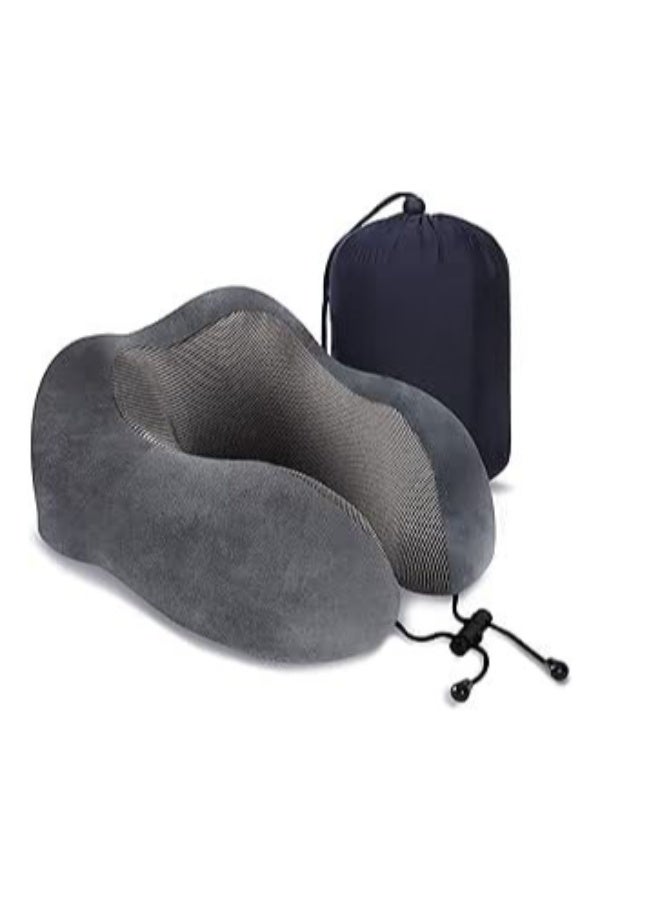 Memory Foam Travel Neck Pillow for Head and Neck Support During Sleep and Rest - Image 1